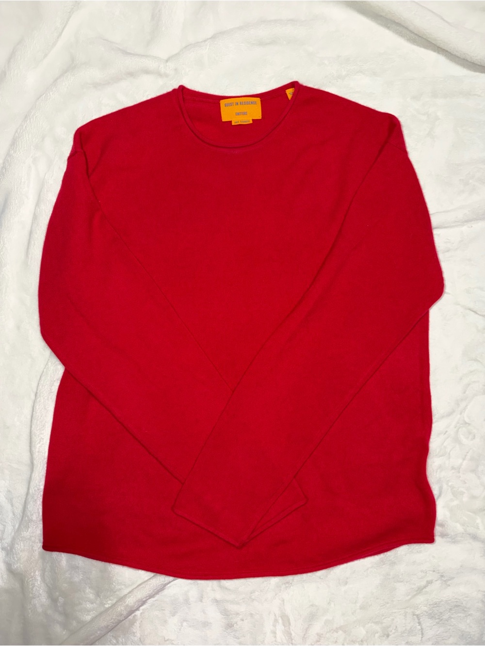 Guest in Residence Red 100% Cashmere Knit Sweater